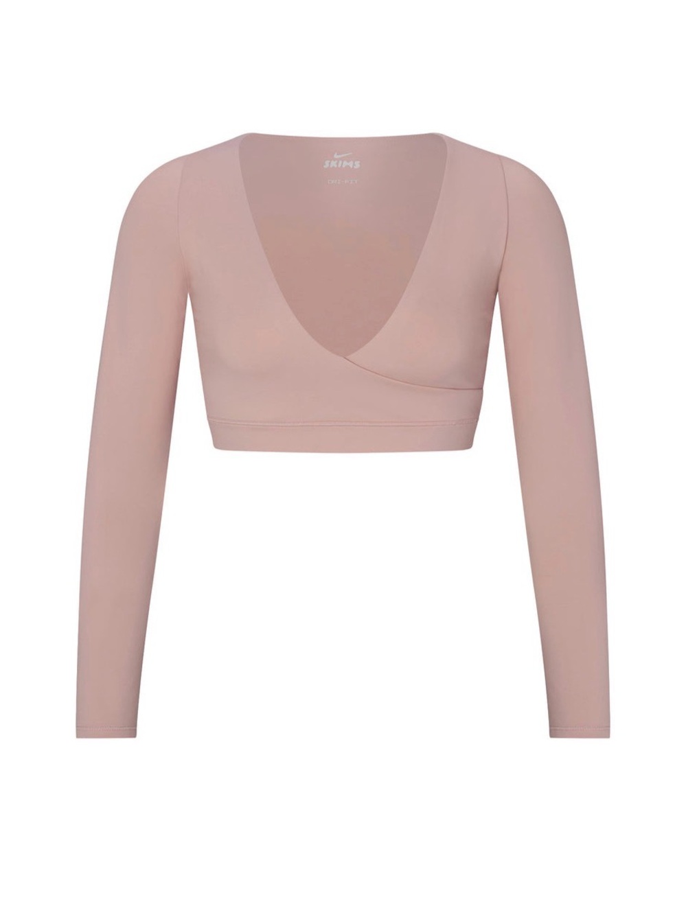 BNWOT Skims x Nike Matte Wrap Long Sleeve Crop Top Himalayan XS
